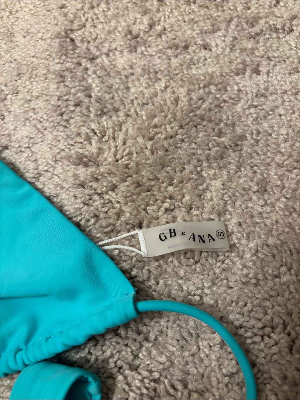 Grey Bandit X Ana Turquoise Triangle String Bikini Set — image 2 of 4